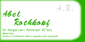 abel rothkopf business card